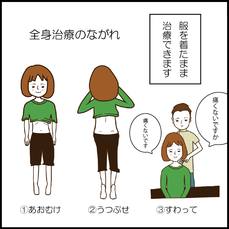 仰向けでの治療