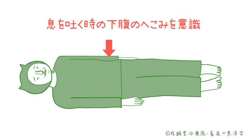 下腹を意識しながら息を吐く