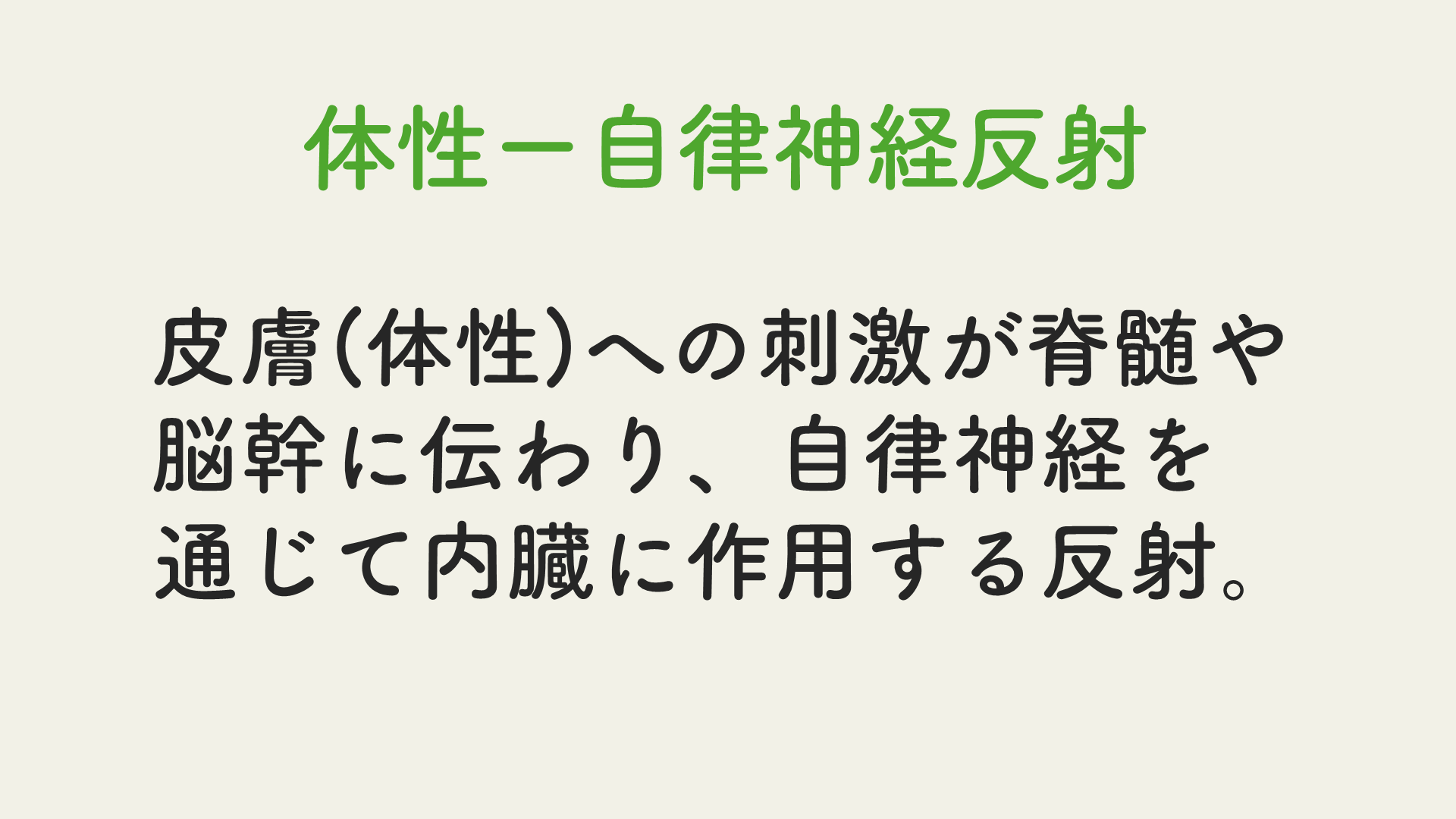 体性ー自律神経反射